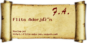 Flits Adorján névjegykártya